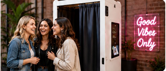Guests enjoying a photo booth