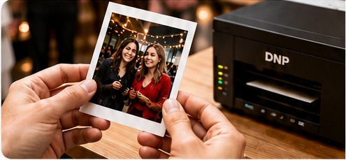 A freshly printed event photo